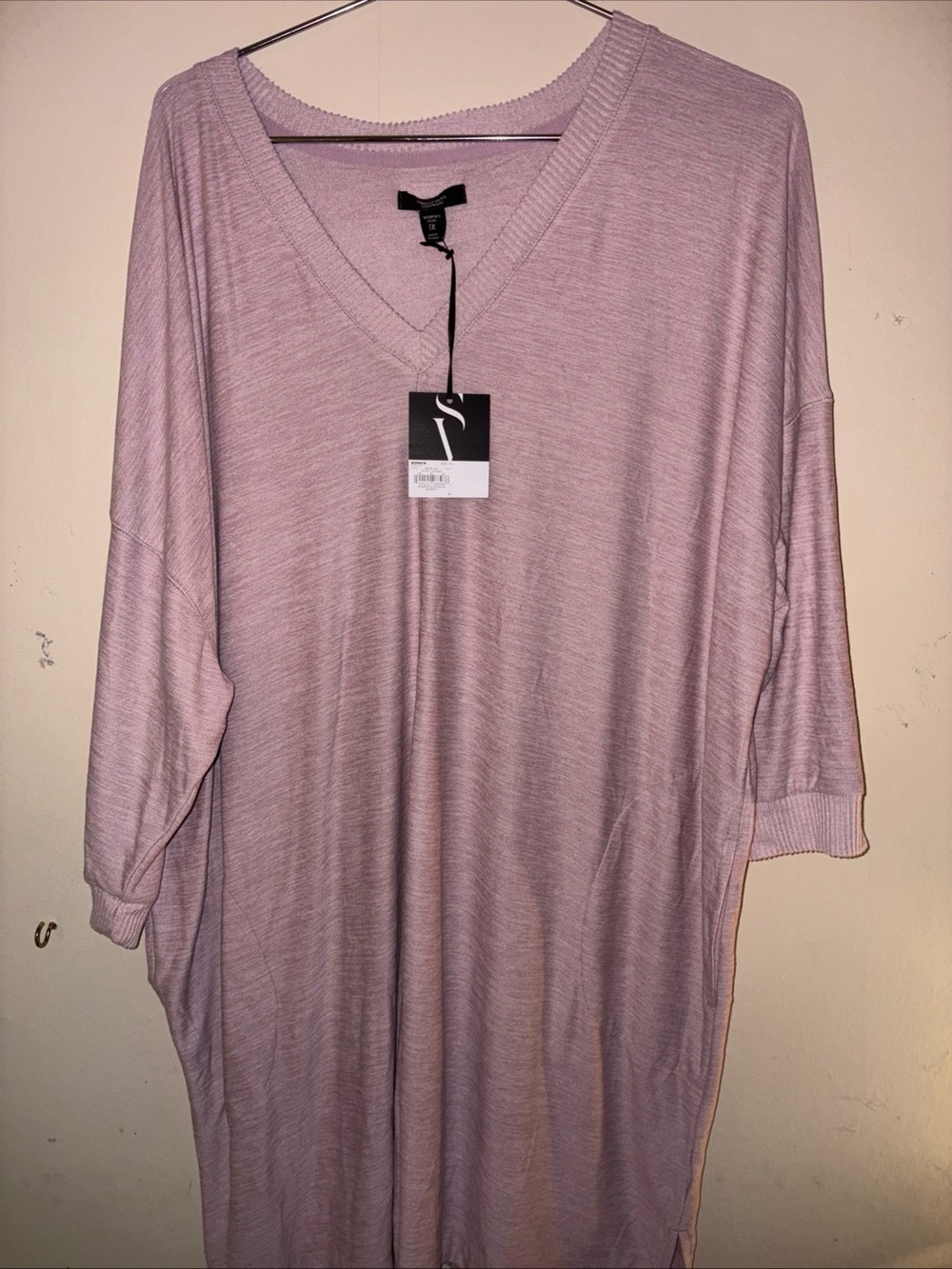 Simply Vera Vera Wang Light Pink V-Neck Tunic Top